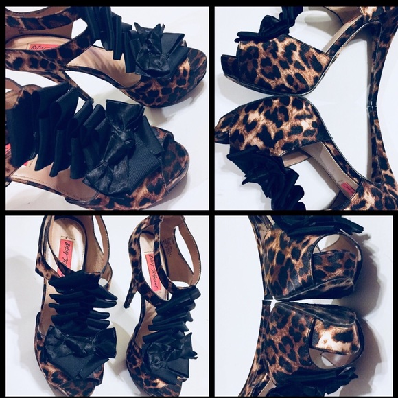 Betsey Johnston Iconn Leopard Print Platform - Picture 4 of 8
